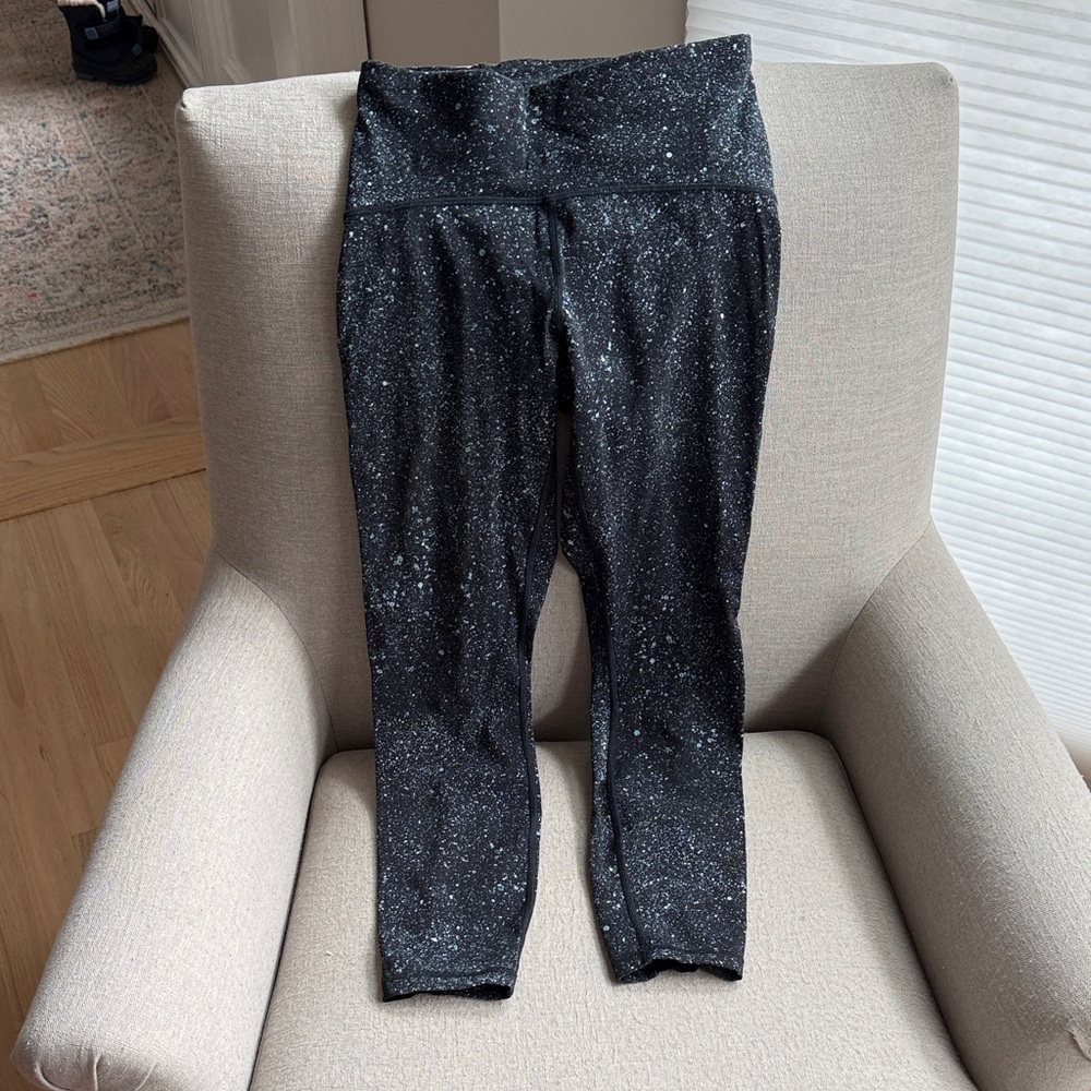 lululemon athletica blue and White Speckled Leggings